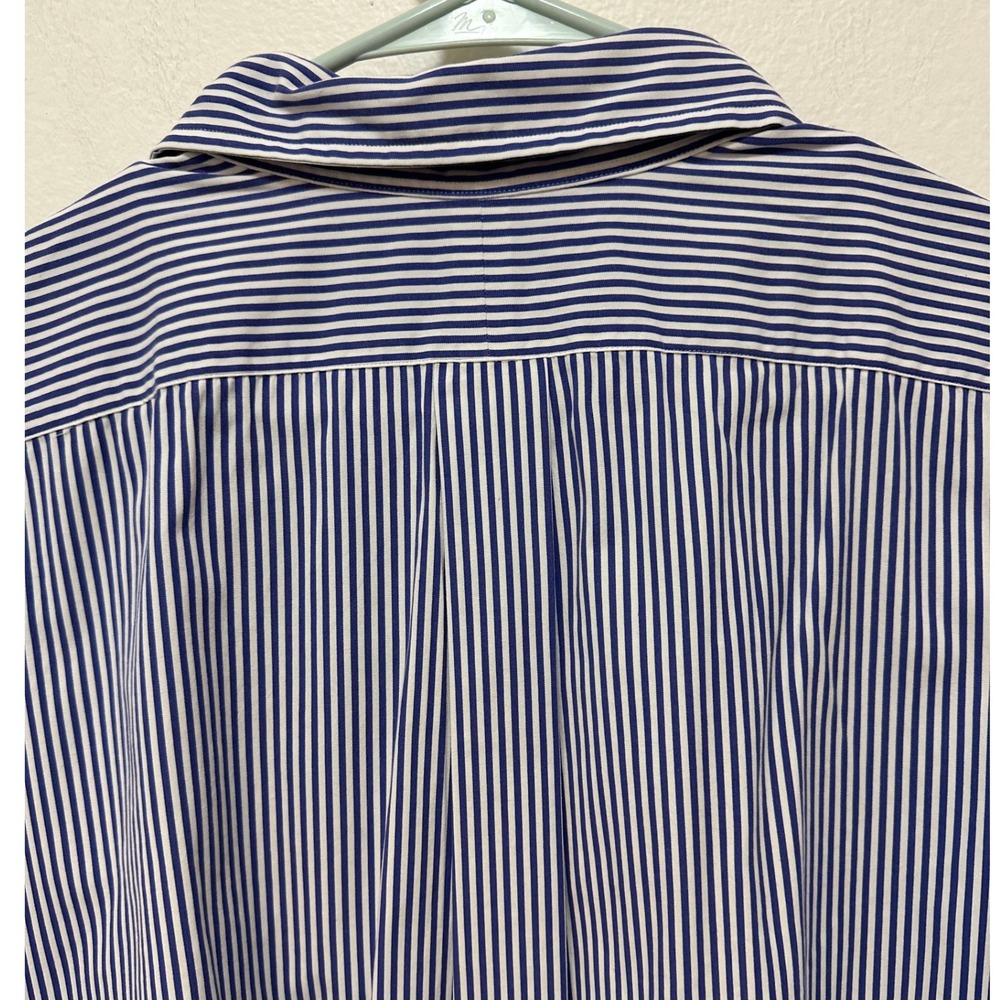 Ralph Lauren Blake XXL Mens Striped Blue White Short Sleeve Button Down Shirt - Picture 8 of 8